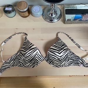 PINK victoria’s secret zebra print scoop neck bra